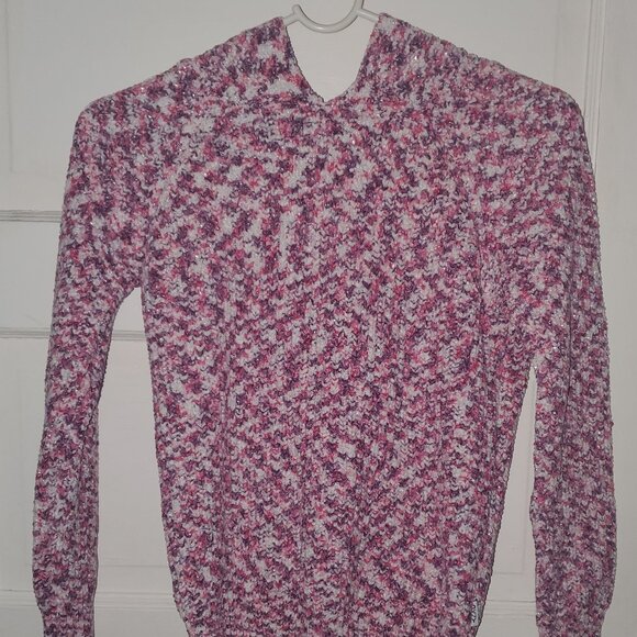 DKNY NEW Girls Pink Kids size M 10-12 Sweatshirt Hoodie Knit Warm Cozy - Picture 1 of 6